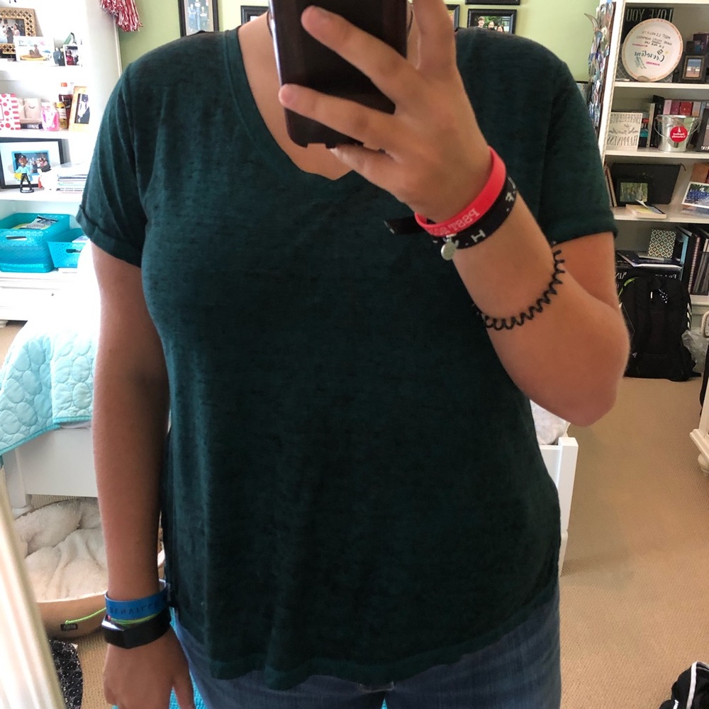 Teal V-Neck T-shirt